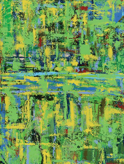 It Ain't Easy Being Green — Mixed media on canvas by Brad Forsythe