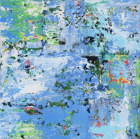 Depth of Blue — Mixed media on canvas by Brad Forsythe