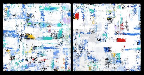 Haukea Diptych — Mixed media on canvas by Brad Forsythe