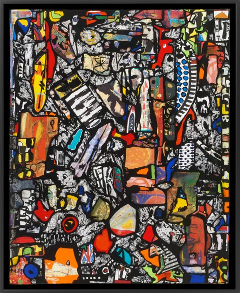 Black 23 — Mixed media on canvas by Brad Forsythe