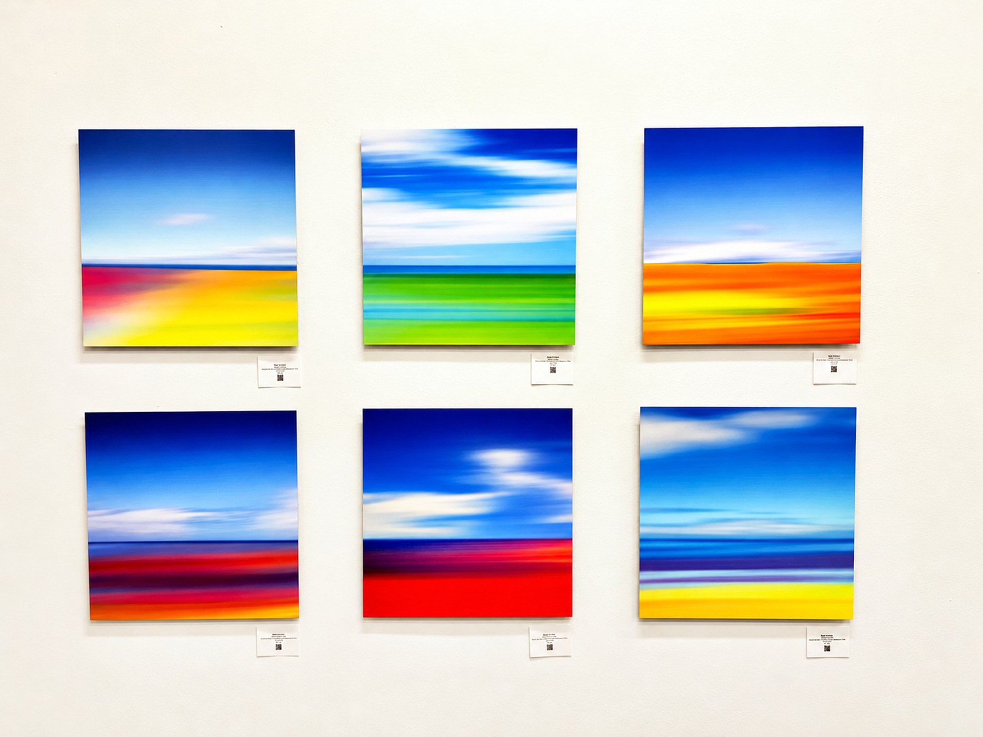 install-wall-1 Brad Forsythe Landscapes installed on a gallery wall