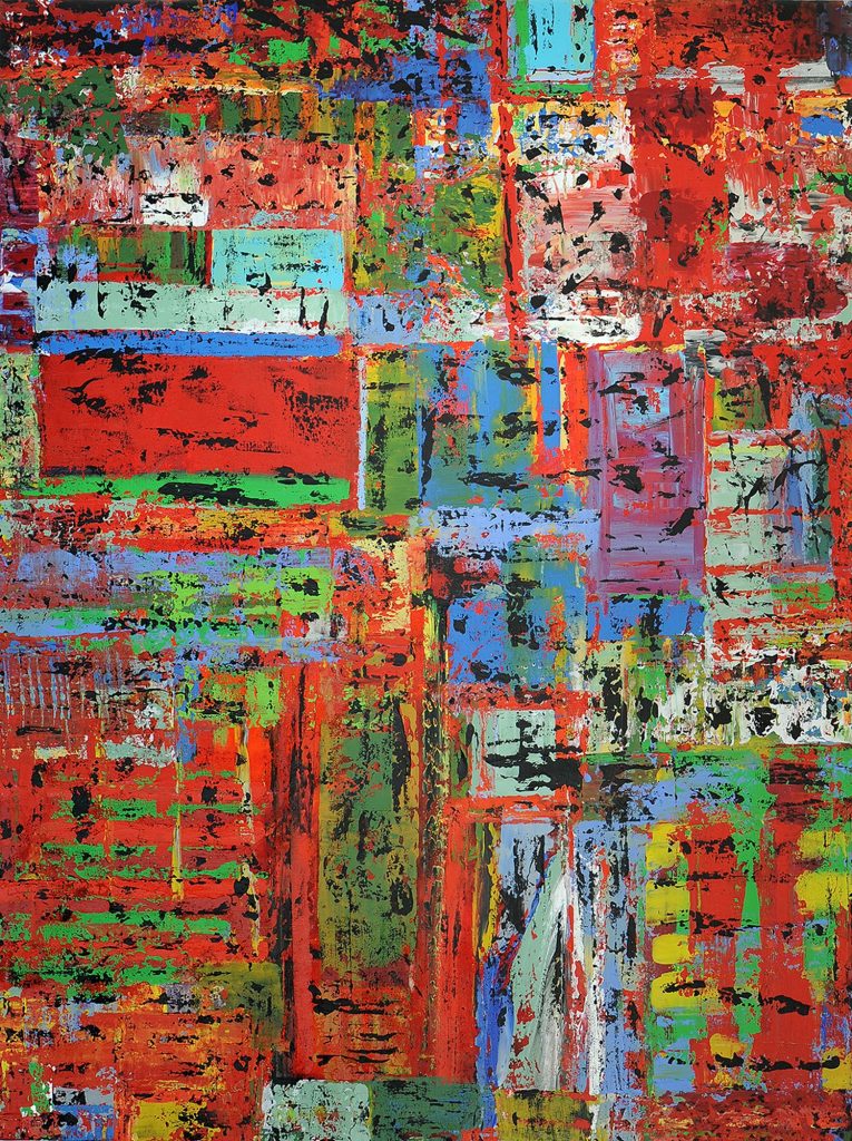 Running with Rasta — Mixed media on canvas by Brad Forsythe